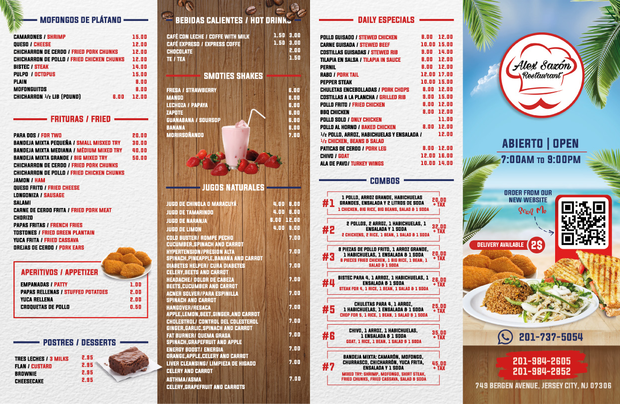 OUR MENU | Alex Sazon